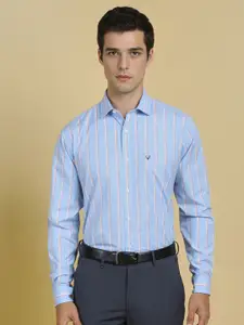 Allen Solly Men Slim Fit Spread Collar Vertical Striped Cotton Formal Shirt