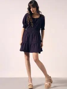 Vero Moda Women Puff Sleeve Mini Fit & Flare Dress