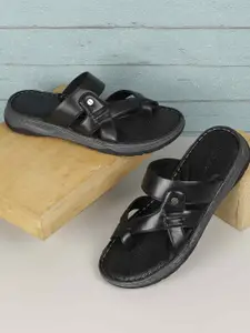 Mochi Men Leather Slip-On Comfort Sandals