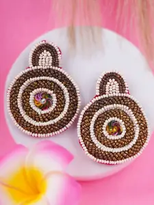 Adwitiya Collection Artificial Beads Beaded Classic Shaped Studs