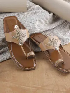 Mochi Embellished Leather Wedge with