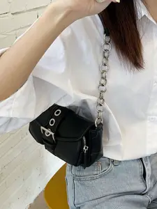 StyleCast Structured Satchel with Fringed