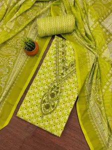 Maroosh Floral Embellished Sequinned Cotton Unstitched Dress Material