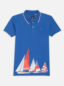 Allen Solly Junior Boys Graphic Printed Polo Collar Cotton T-shirt