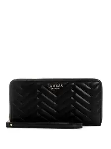 GUESS Women Anning Textured PU Zip Around Wallet