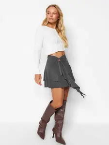 Trendyol Women Flared A-Line Mini Skirt