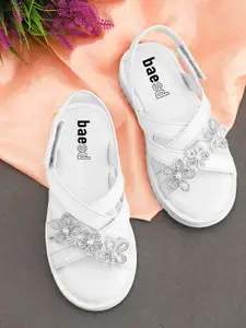 BAESD Girls Embellished Open Toe Flats