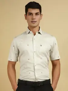 Allen Solly Men Slim Fit Spread Collar Conversational Printed Cotton Formal Shirt