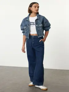 Trendyol Koyu Mavi Women Regular Fit Jeans