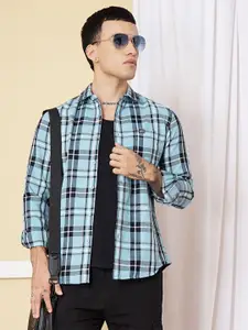 The Indian Garage Co Regular Fit Tartan Checked Casual Shirt