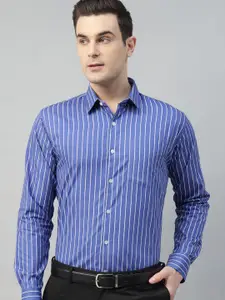 Hancock Standard Slim Fit Opaque Striped Formal Shirt