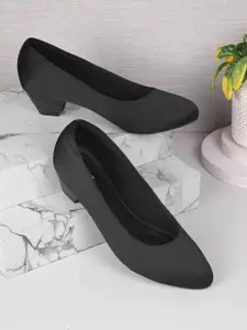 Mochi Textured Block Pumps with Bows