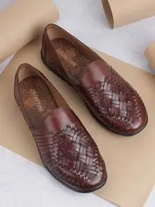 J.FONTINI Men Leather Fisherman Sandals