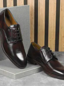 J.FONTINI Men Leather Formal Derbys Shoes