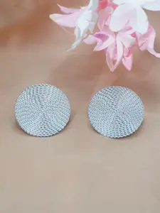 Niscka Silver-Plated Circular Shaped Studs