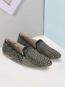 Mochi Printed Kitten Pumps with Laser Cuts