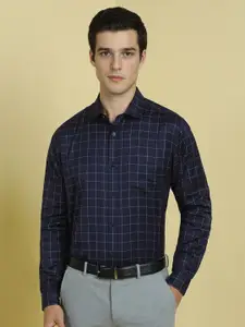 Allen Solly Men Slim Fit Spread Collar Checked Cotton Formal Shirt