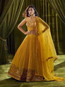 Alaya Advani Embroidered Beads and Stones Ready to Wear Lehenga & Blouse With Dupatta
