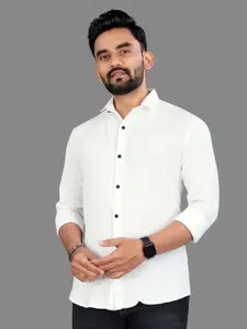 IKON FASHION Men Comfort Fit Spread Collar Textured Casual Shirt