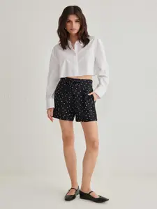 Trendyol Women Polka Dots Printed Regular Fit Shorts