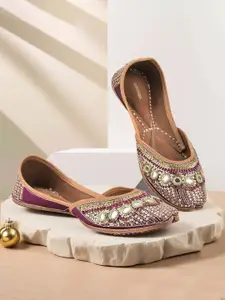 Anouk Women Embellished Ethnic Mojaris Flats
