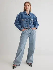 Trendyol Women Low Distress Heavy Fade Pure Cotton Jeans