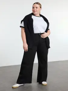Trendyol Women Plus Size Cotton High Waist Wide Leg Jeans