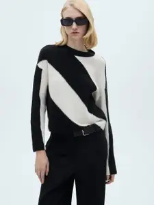 MANGO Women Striped Pullover