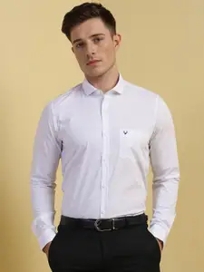 Allen Solly Men Slim Fit Spread Collar Geometric Printed Cotton Formal Shirt