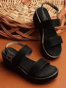 DressBerry Women Embellished Platform Sandals