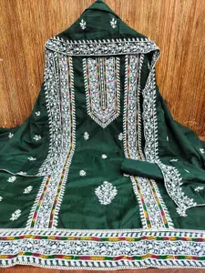 HMP Fashion Embroidered Unstitched Dress Material