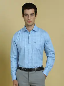 Allen Solly Men Slim Fit Spread Collar Checked Cotton Formal Shirt