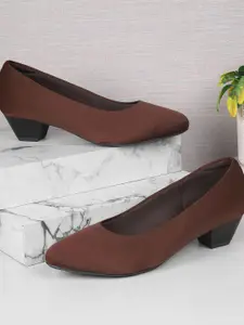 Mochi Textured Block Pumps with Bows