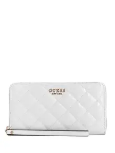 GUESS Women Textured PU Two Fold Wallet