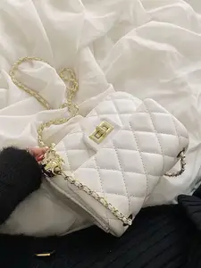 StyleCast Structured Satchel with Quilted