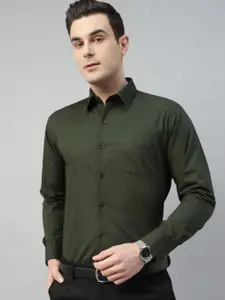 Hancock New Slim Fit Solid Stretchable Formal Shirt