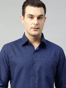 Hancock Geometric Design Pure Cotton Slim Fit Party Shirt