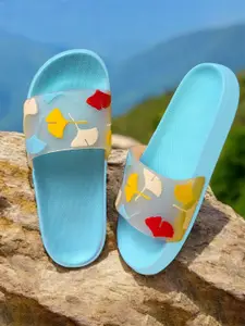 KAPYANSH Women Printed Rubber Sliders