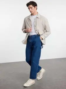 Trendyol Men Regular Fit Mid-Rise Pure Cotton Jeans