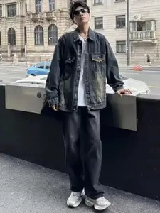 StyleCast Men Washed Lightweight Denim Jacket