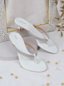Mochi Women Embellished Kitten Sandals