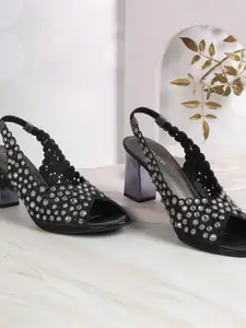 Mochi Women Block Heel Peep Toes