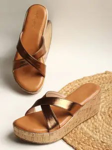 DressBerry Women PU Platform Heels Sandals