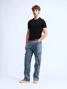 Flying Machine Men Cotton Regular Fit Light Fade Cargo Jeans