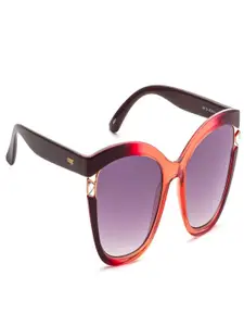 Image Women Oval Sunglasses with UV Protected Lens IMS801C4SG-Gold-Toned