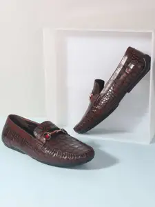 Mochi Men Textured Leather Driving Shoes