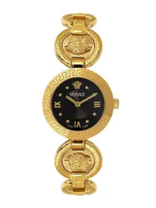 Versace Women Brass Dial & Stainless Steel Bracelet Style Straps Analogue Watch VEWCA0624