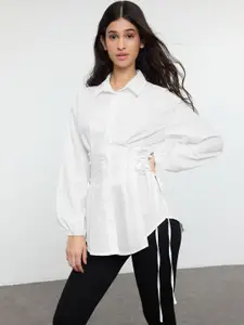 Trendyol Women Spread Collar Solid Casual Shirt