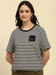 Global Republic Striped Cotton Crop Top