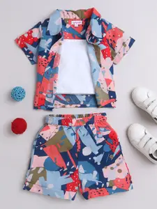 taffykids Girls Shoulder Straps Top With Shorts With Shirt